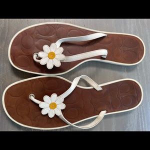 Coach White flip flops